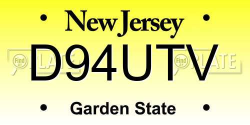 D94UTV New Jersey License Plate