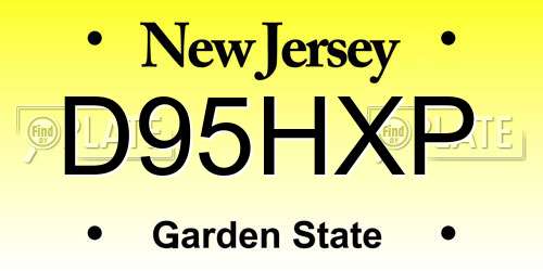 D95HXP New Jersey License Plate