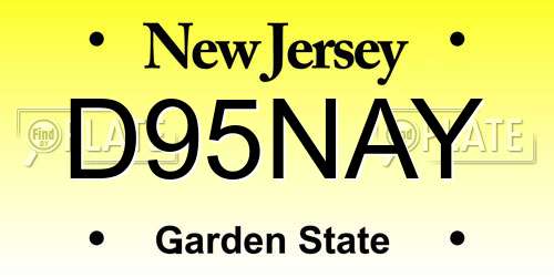 D95NAY New Jersey License Plate