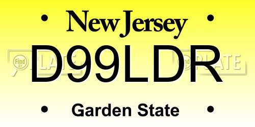 D99LDR New Jersey License Plate