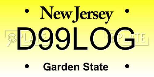 D99LOG New Jersey License Plate