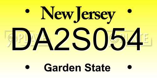 DA2S054 New Jersey License Plate