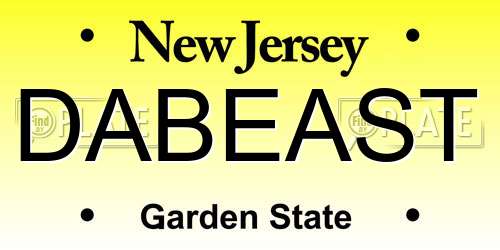 DABEAST New Jersey License Plate