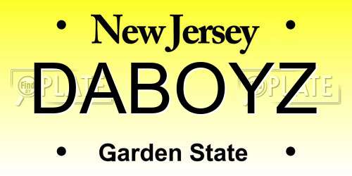 DABOYZ New Jersey License Plate