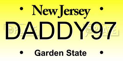 DADDY97 New Jersey License Plate