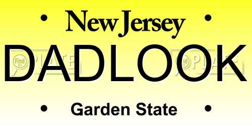 DADLOOK New Jersey License Plate