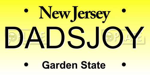 DADSJOY New Jersey License Plate
