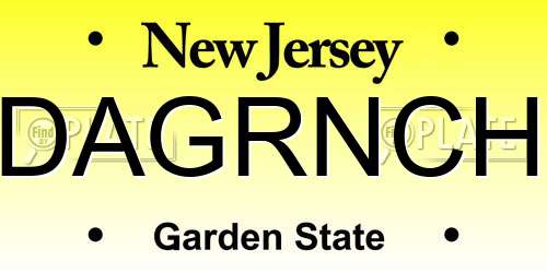 DAGRNCH New Jersey License Plate