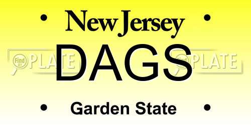DAGS New Jersey License Plate
