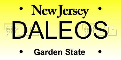 DALEOS New Jersey License Plate