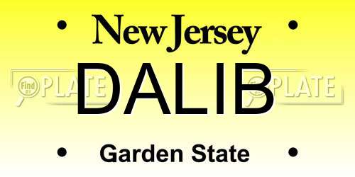 DALIB New Jersey License Plate