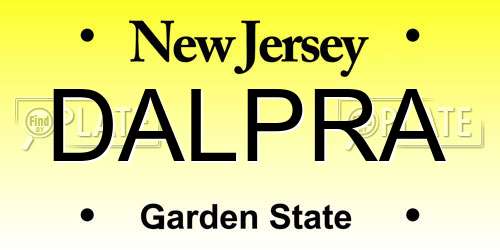 DALPRA New Jersey License Plate