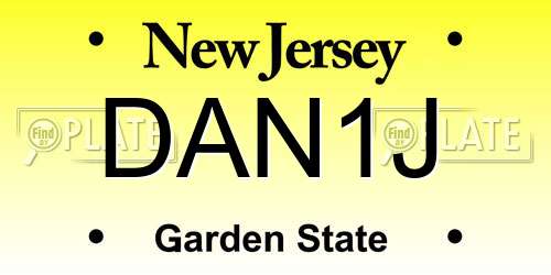 DAN1J New Jersey License Plate