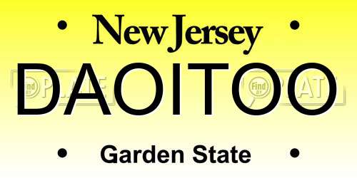 DAOITOO New Jersey License Plate