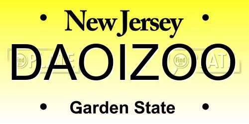 DAOIZOO New Jersey License Plate
