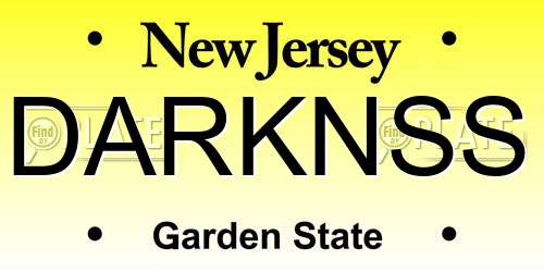 DARKNSS New Jersey License Plate