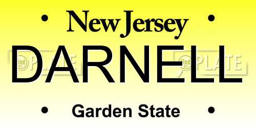 DARNELL New Jersey License Plate