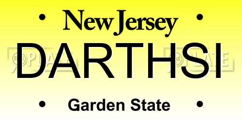 DARTHSI New Jersey License Plate