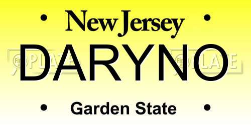 DARYNO New Jersey License Plate