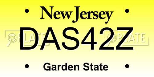 DAS42Z New Jersey License Plate