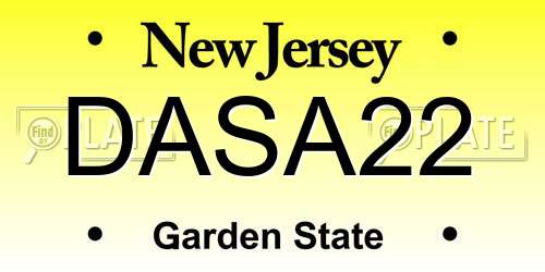 DASA22 New Jersey License Plate