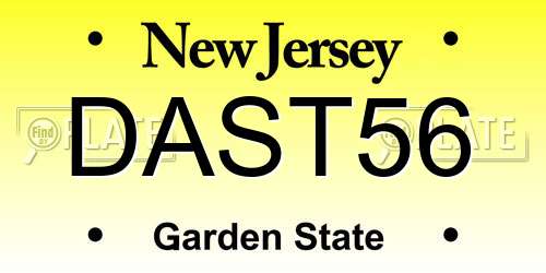 DAST56 New Jersey License Plate
