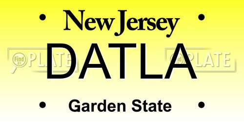 DATLA New Jersey License Plate