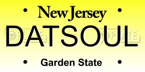 DATSOUL New Jersey License Plate