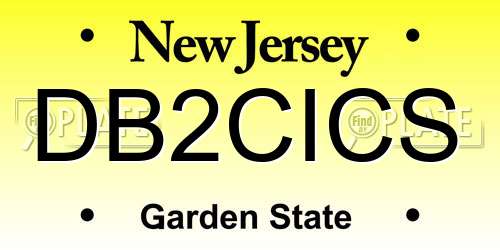 DB2CICS New Jersey License Plate