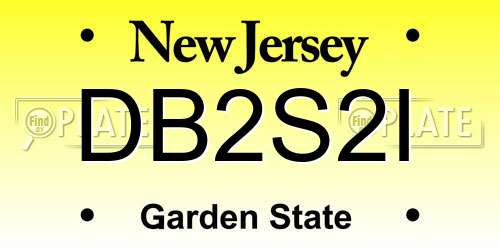 DB2S2I New Jersey License Plate