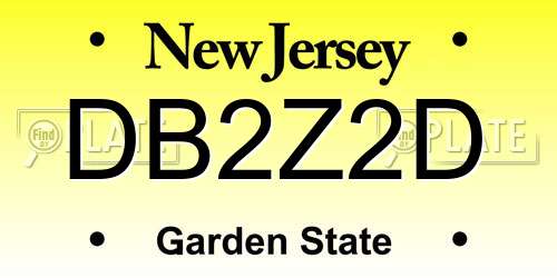 DB2Z2D New Jersey License Plate