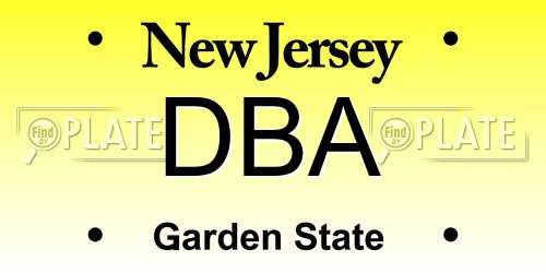 DBA New Jersey License Plate