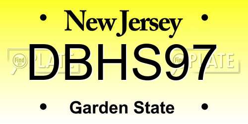 DBHS97 New Jersey License Plate