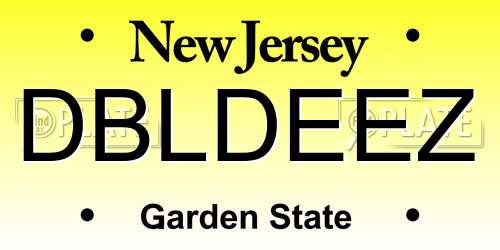 DBLDEEZ New Jersey License Plate