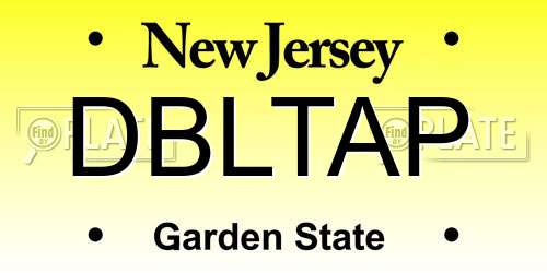 DBLTAP New Jersey License Plate