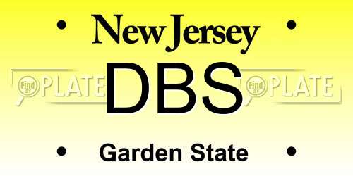 DBS New Jersey License Plate