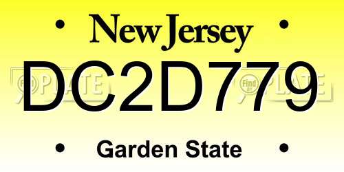 DC2D779 New Jersey License Plate