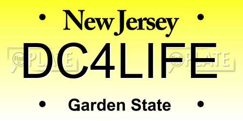 DC4LIFE New Jersey License Plate