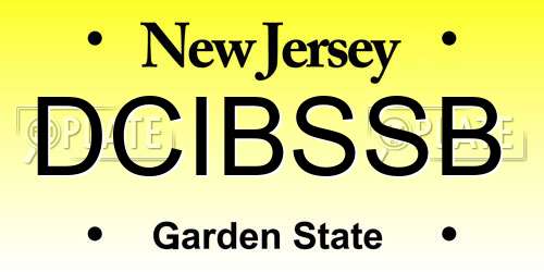 DCIBSSB New Jersey License Plate