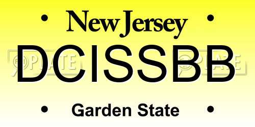 DCISSBB New Jersey License Plate