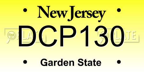 DCP130 New Jersey License Plate