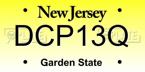 DCP13Q New Jersey License Plate