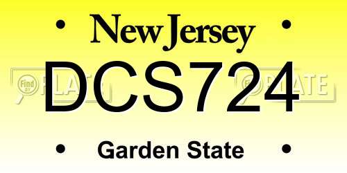 DCS724 New Jersey License Plate