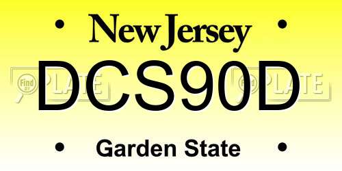 DCS90D New Jersey License Plate