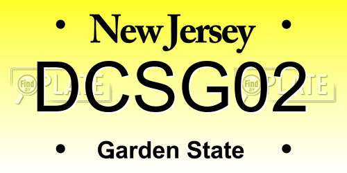 DCSG02 New Jersey License Plate