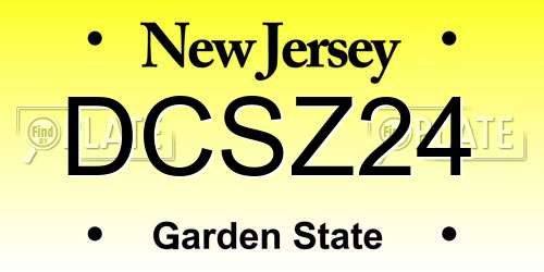 DCSZ24 New Jersey License Plate