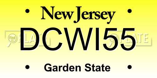 DCWI55 New Jersey License Plate