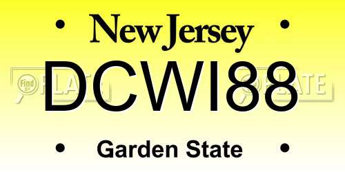 DCWI88 New Jersey License Plate
