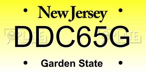 DDC65G New Jersey License Plate