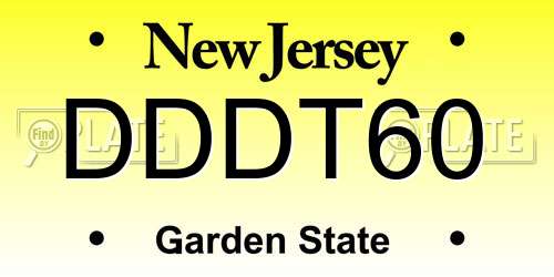 DDDT60 New Jersey License Plate